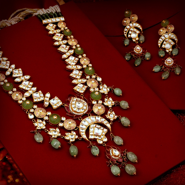 Gold Plated Kundan Jewellery Set